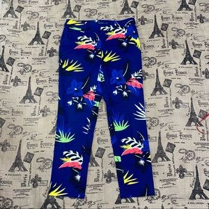 Polo Golf Ralph Lauren Navy/Multi Floral Print Trousers Pant Size 2